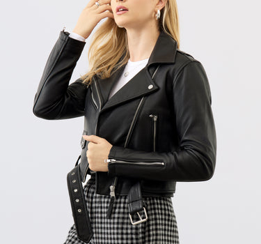 Sarah Leather Biker Jacket