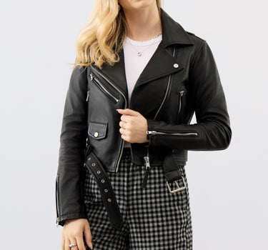 Sarah Leather Biker Jacket