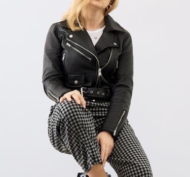 Sarah Leather Biker Jacket