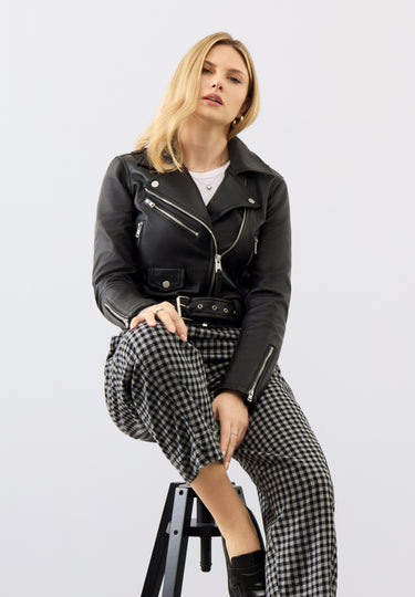 Sarah Leather Biker Jacket