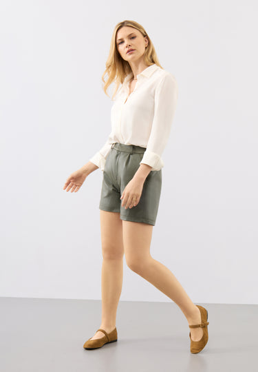 Sasha Leather Shorts