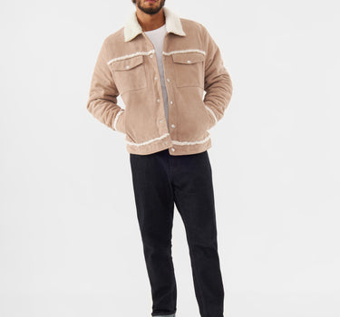 Real Suede Shearling Trucker Jacket