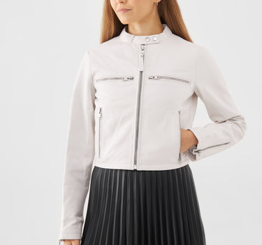 Real Leather Motto Racer Jacket