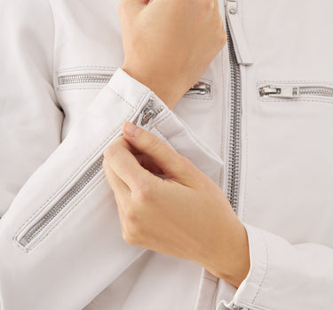 Real Leather Motto Racer Jacket