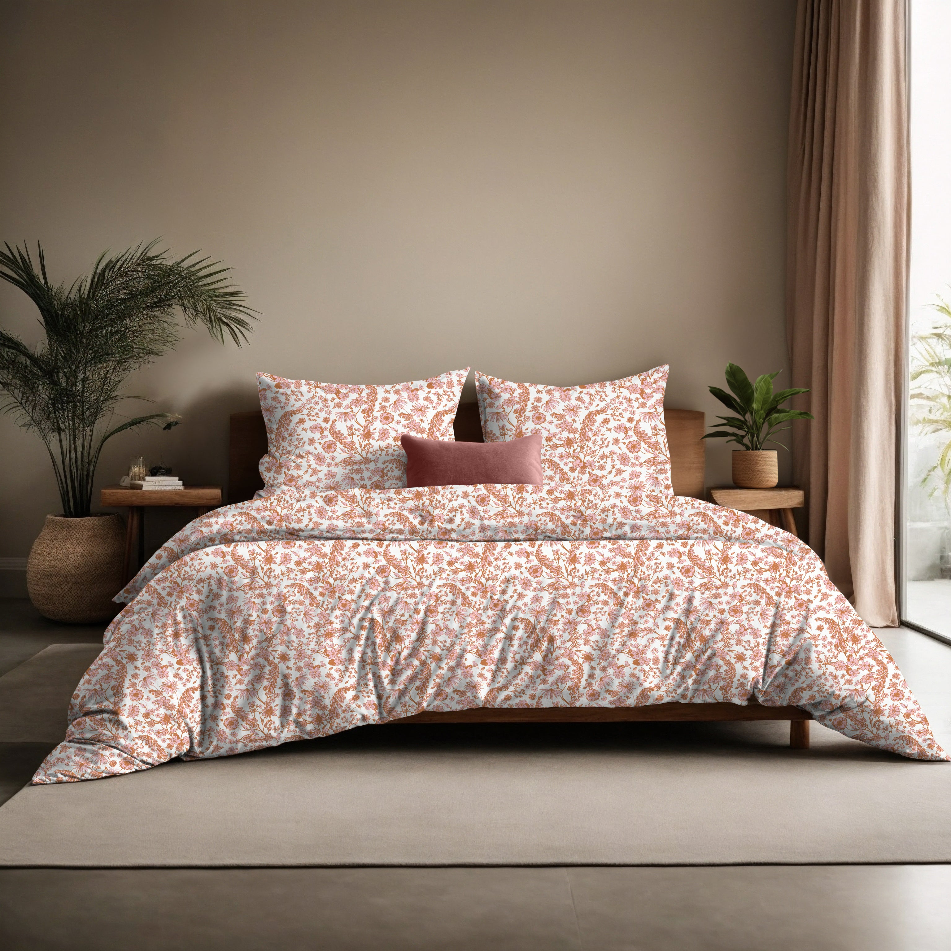 Springbrook White Rose Bedding Set