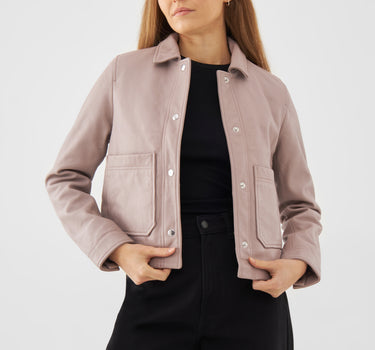 Real Leather Evie Worker Jacket