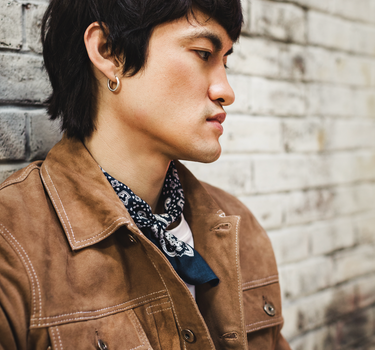 Real Suede Mads Trucker Jacket | Tobacco Brown