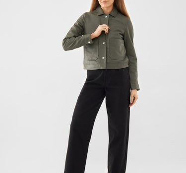 Real Leather Evie Worker Jacket