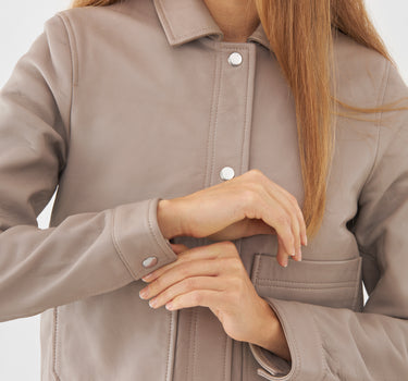 Real Leather Evie Worker Jacket