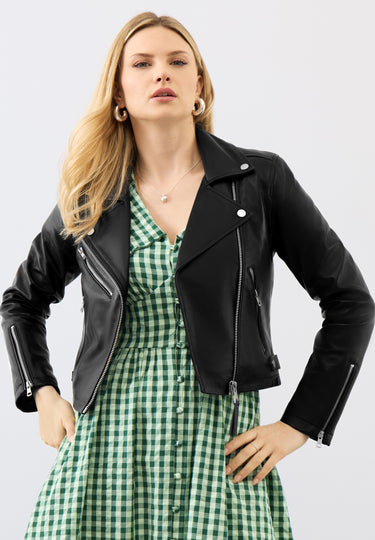 Wren Leather Biker Jacket