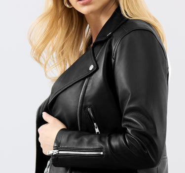 Wren Leather Biker Jacket