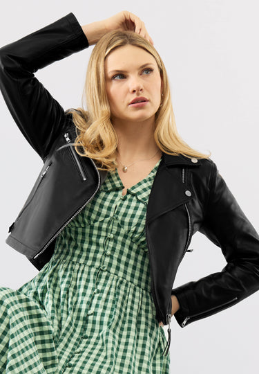 Wren Leather Biker Jacket