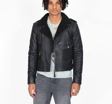 Cropped Mac Leather Biker
