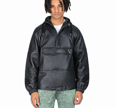 Leather Popover Jacket