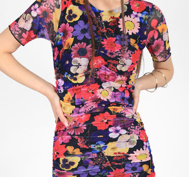 Enigma Floral Mesh Dress
