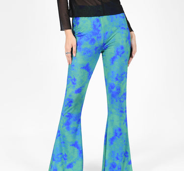 Mesh Flares In Tie Dye