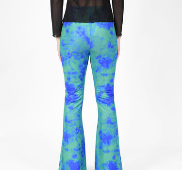 Mesh Flares In Tie Dye