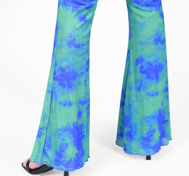 Mesh Flares In Tie Dye