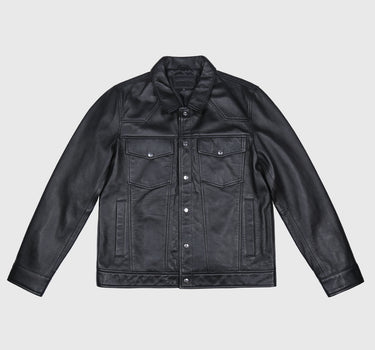 Western Trucker Jacket in Black