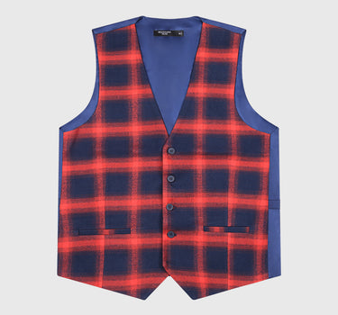 Buffalo Check Super Skinny Waistcoat