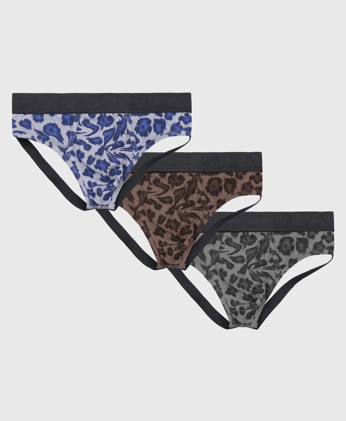 3 Pack Jock Straps In Leopard Print