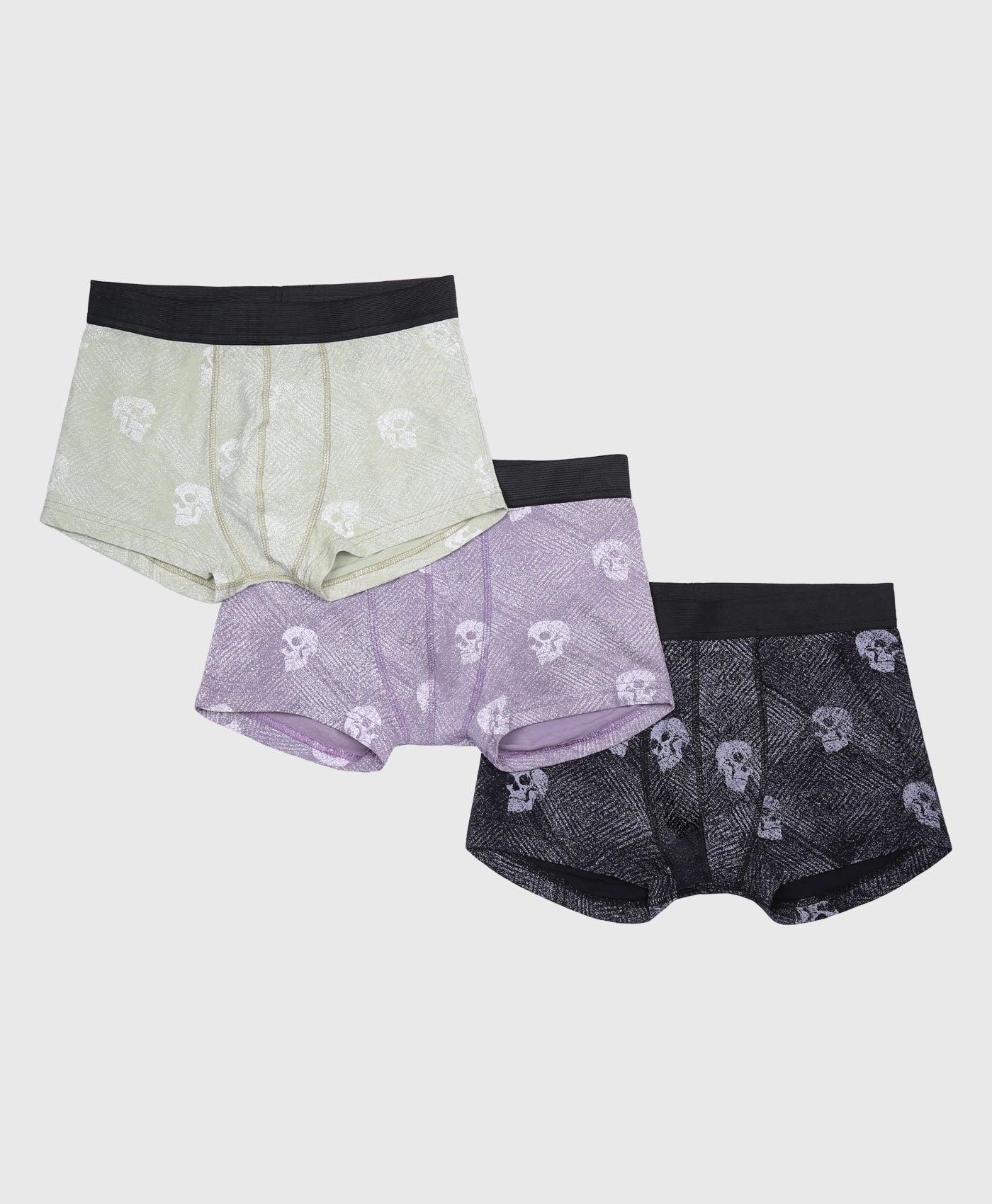 3 Pack Trunks In  Ripple Skull Print