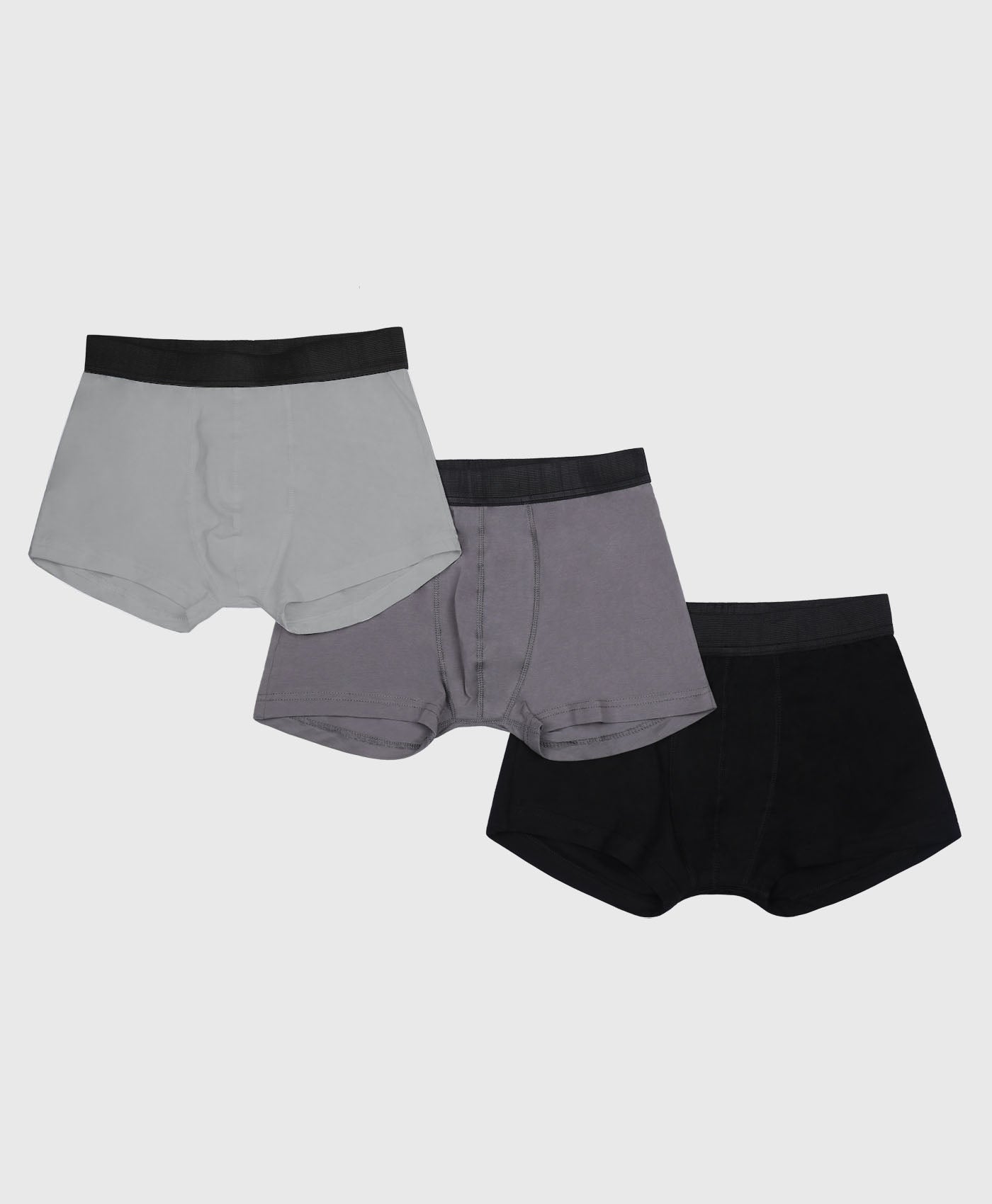 3 Pack Trunks In Charcoal Grey And Black