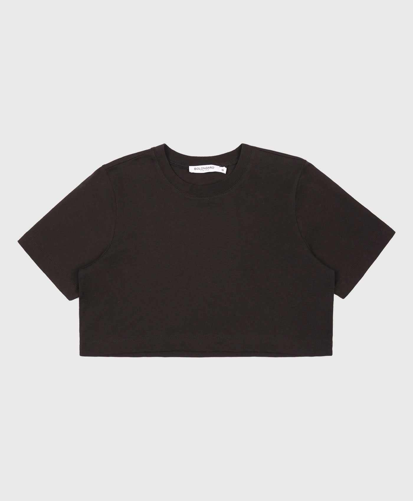 Cropped Jersey T-shirt Black