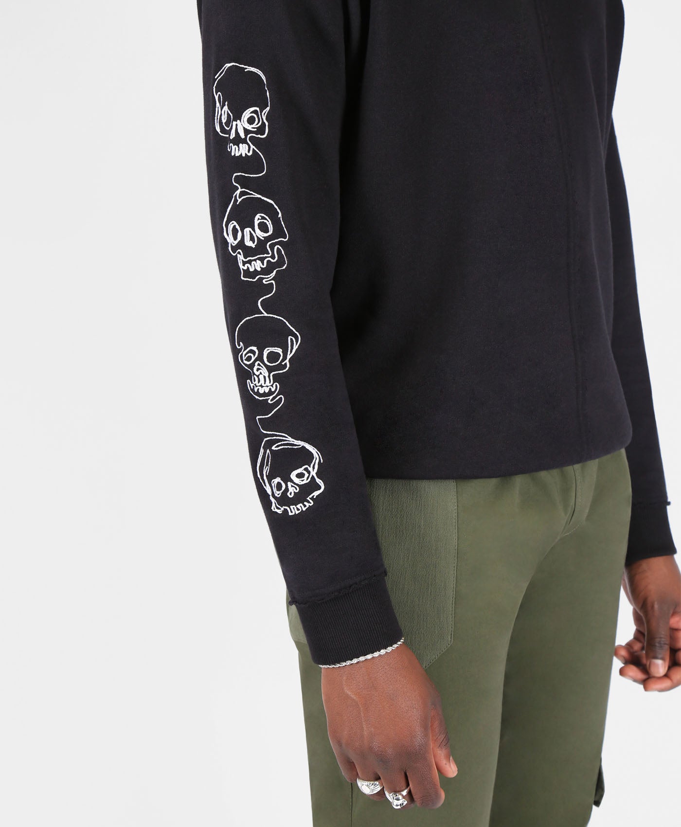 Doodle Skull Sleeve Sweat