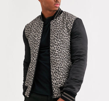 Leopard Quilted Bomber