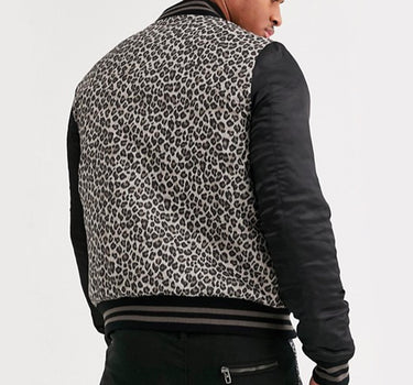Leopard Quilted Bomber