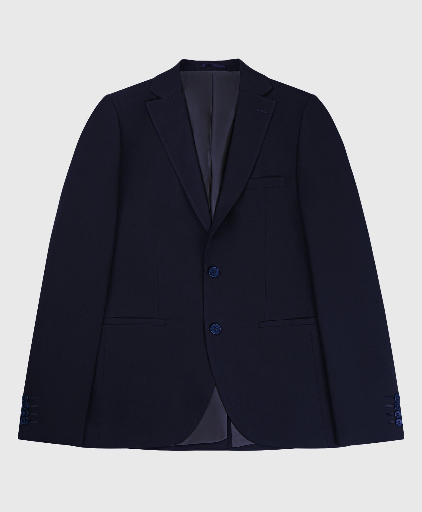 Wedding Plain Skinny Suit Jacket Navy