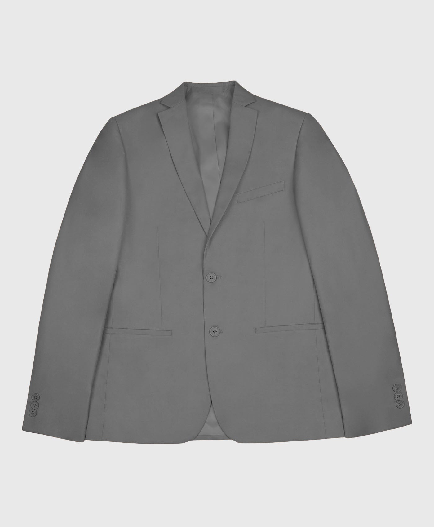 Wedding Plain Skinny Suit Jacket Grey