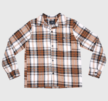 Revere Collar Checked Overshirt In Multi