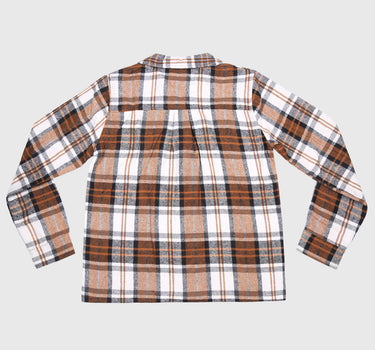Revere Collar Checked Overshirt In Multi