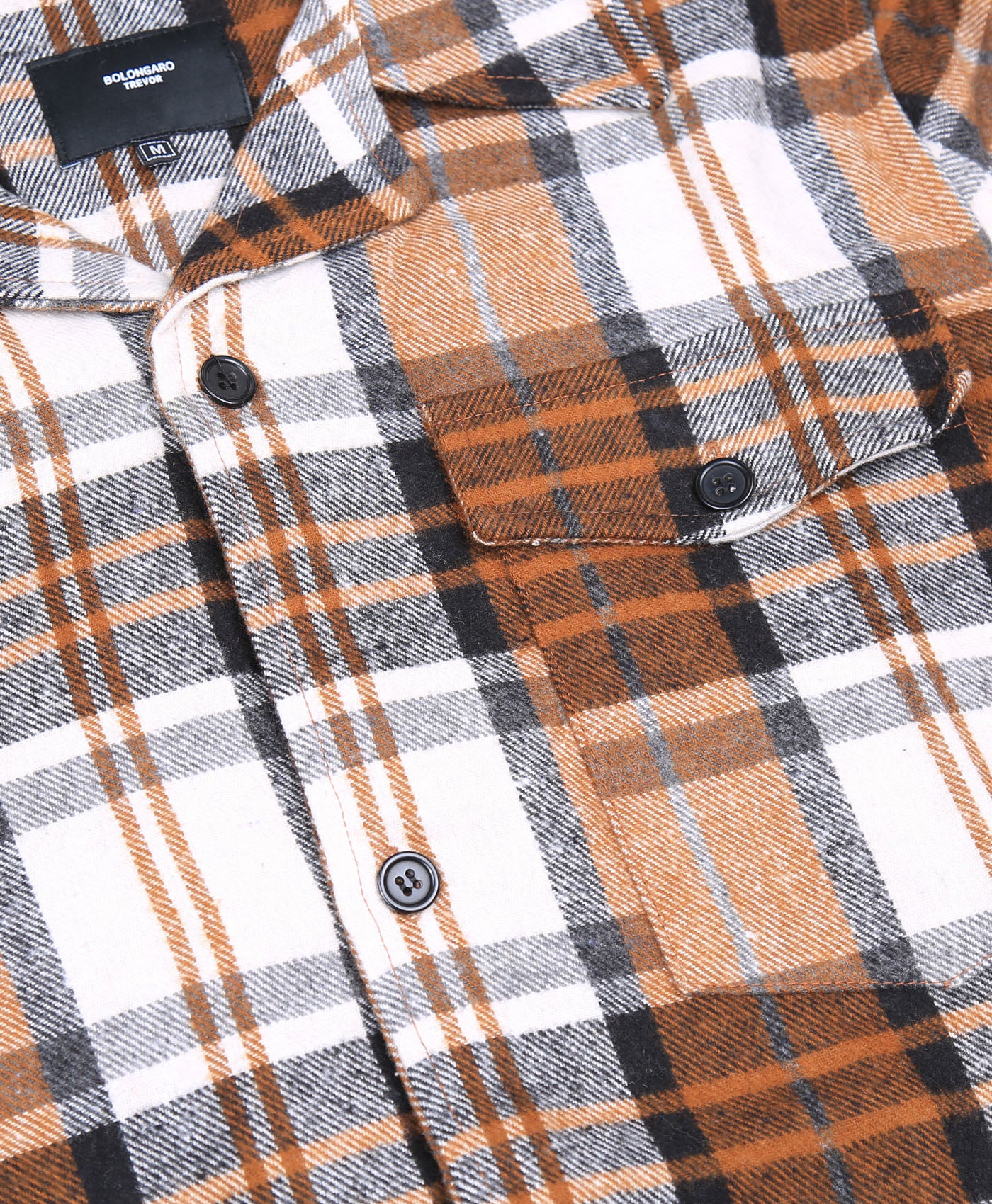 Revere Collar Checked Overshirt In Multi