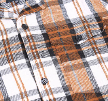 Revere Collar Checked Overshirt In Multi
