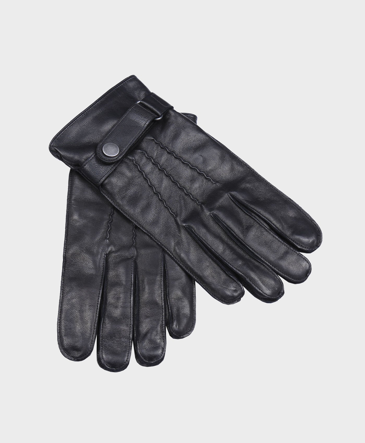 Silver Stone Leather Gloves