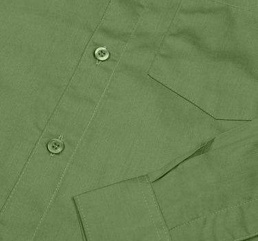 Skinny Fit Classic Shirt In Sage Green