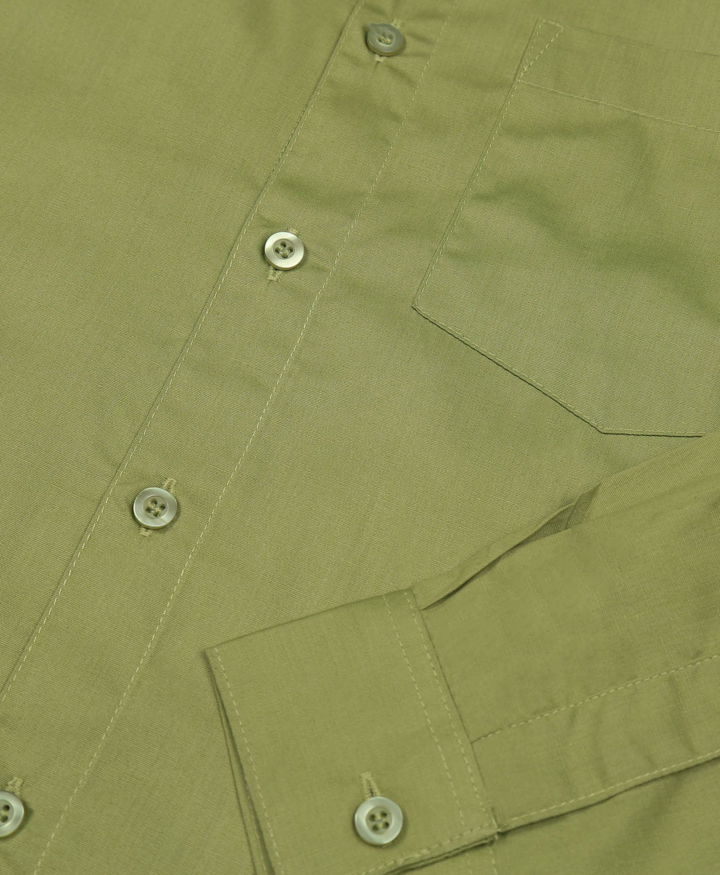 Slim Fit Classic Shirt In Light Olive