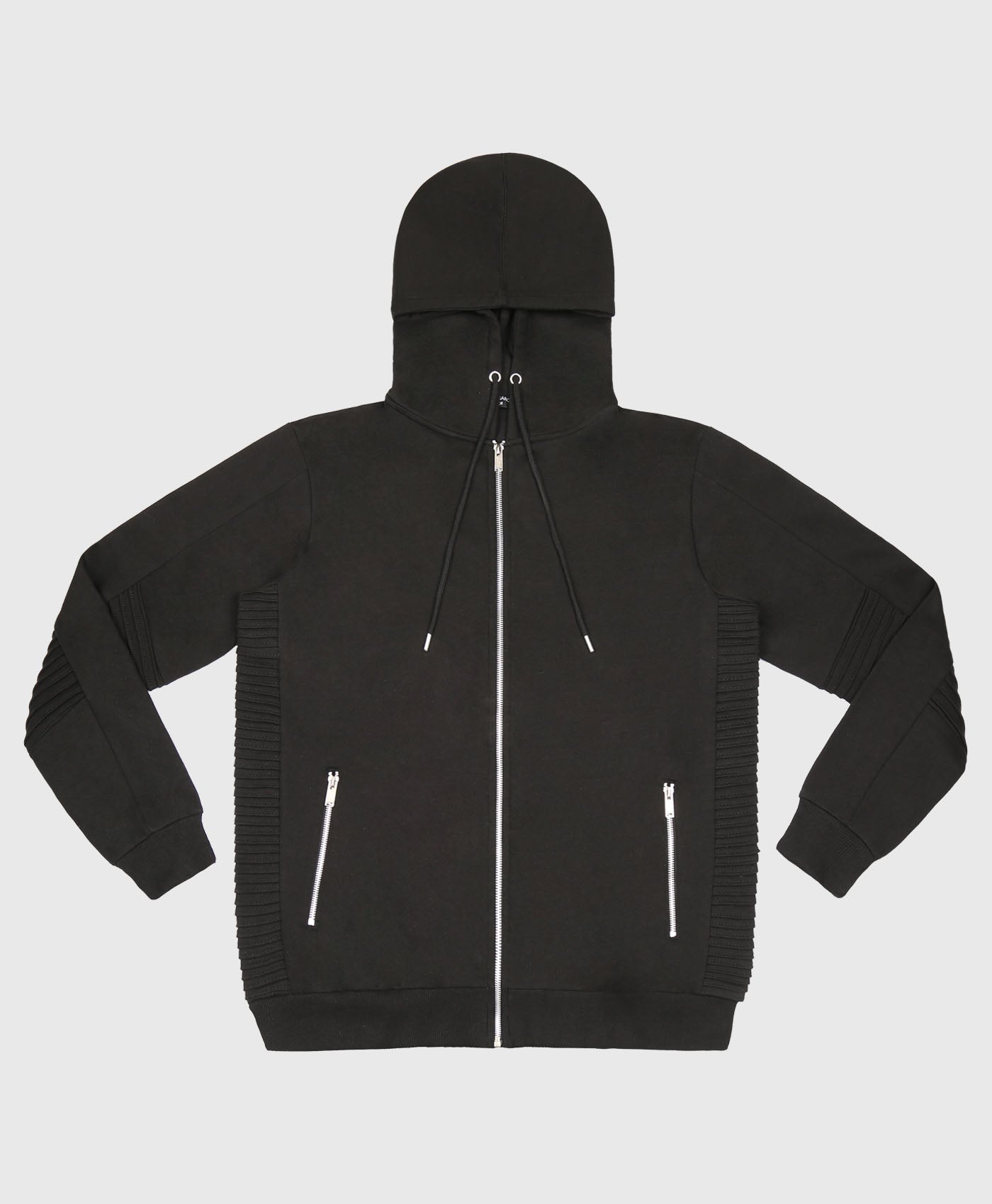 Biker Zip Through Hoodie