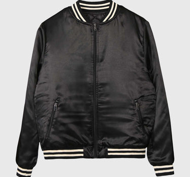 Skull Surge Bomber with White Stripes