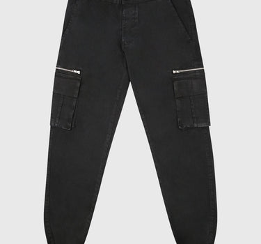 Black Cargo Cuffed Trousers