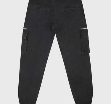Black Cargo Cuffed Trousers