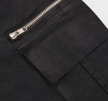 Black Cargo Cuffed Trousers