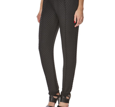 Artemis Chevron Trousers in Black