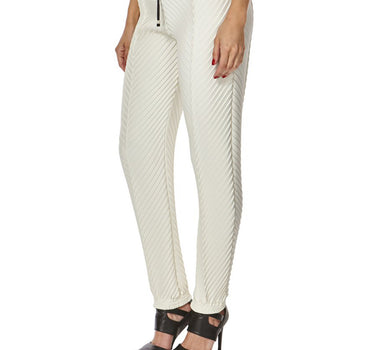 Artemis Chevron Trousers in White