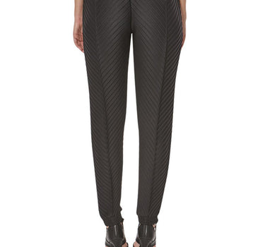 Artemis Chevron Trousers in Black