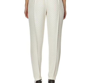 Artemis Chevron Trousers in White