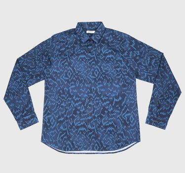 Skinny Fit Classic Leopard Shirt In Navy